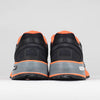 Dos des chaussures de running homme française Wizwedge Helium BZ orange pour douleur tendon d'achille